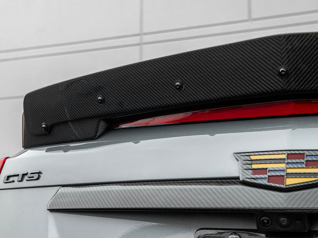 2016-2019 Cadillac CTS-V V3 | FULL CARBON FIBER Rear Trunk Lid Wing Wickerbill Spoiler
